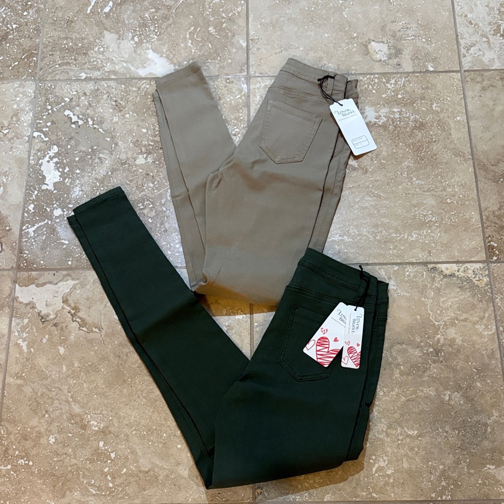 Tan and Green Bottoms